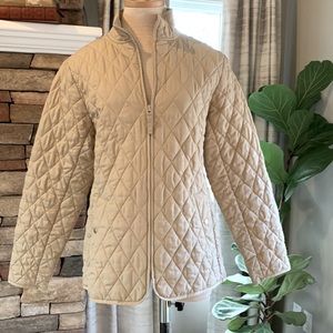 Lands' End Light Tan Quilted Puffer Jacket